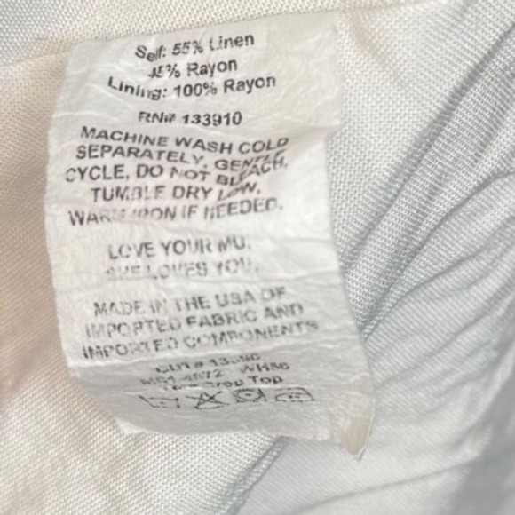 Show Me Your Mumu White Linen Cropped Tank Top, White, Size Small - Picture 4 of 6